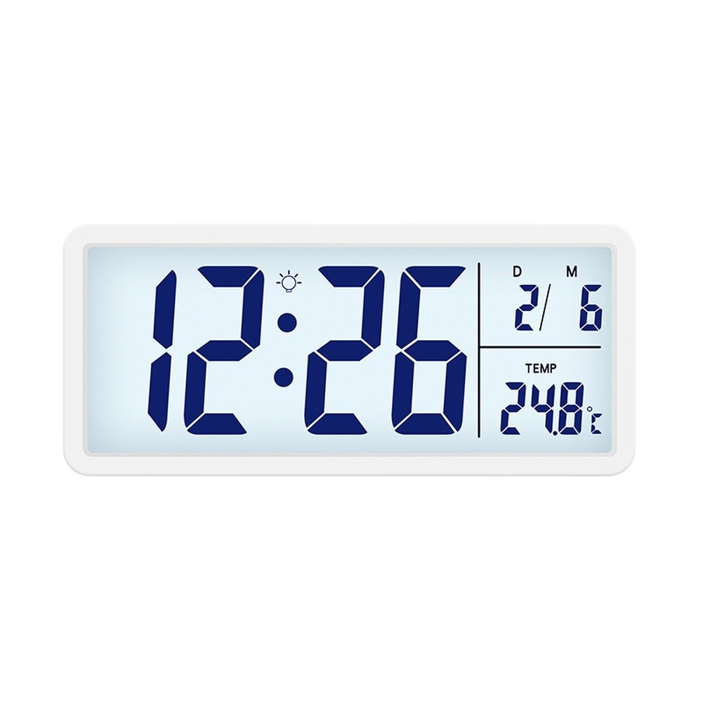 Indoor Climate Digital Wall Clock LCD Nordic Style Temperature Humidity Display