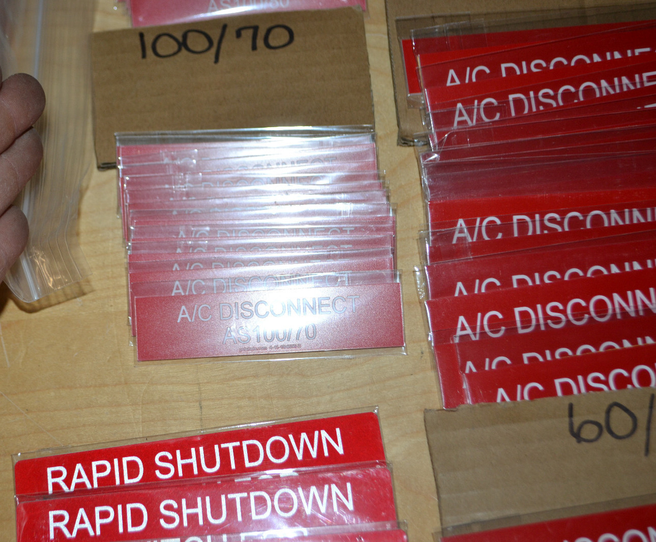 319 ~ Solar PV Warning Label Placards ~ Power Supply Sources for Utilities ~ g