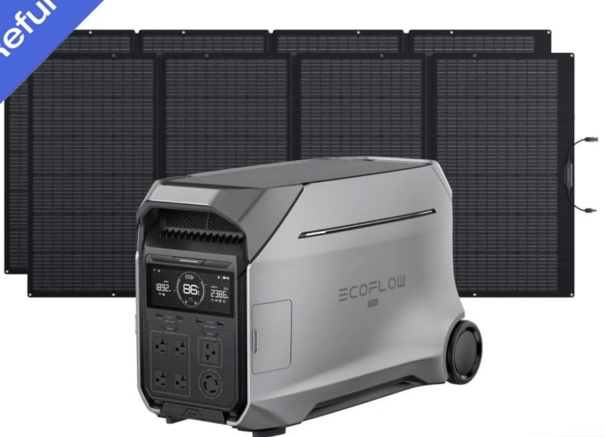 EcoFlow DELTA Pro 3 4kWh Power Station+2X220w Solar Panel Solar Kit brand new