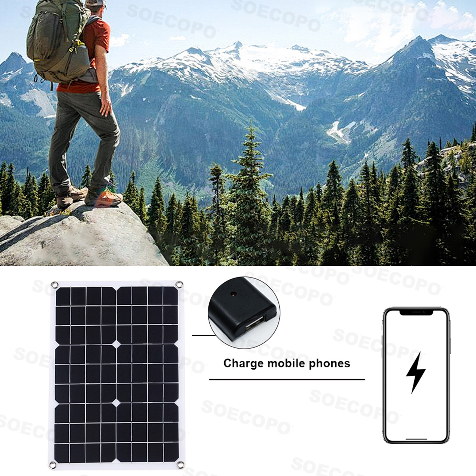 8000w 110v Solar Full Kit Inverter 300W Solar Panel Home 100A Controller System