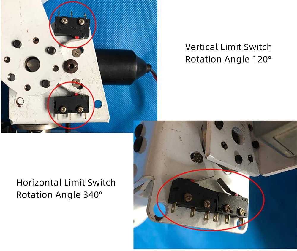 DC Dual-axis Gimbal For Solar Tracking Monitor Large Load High Torque X/ Y-axis