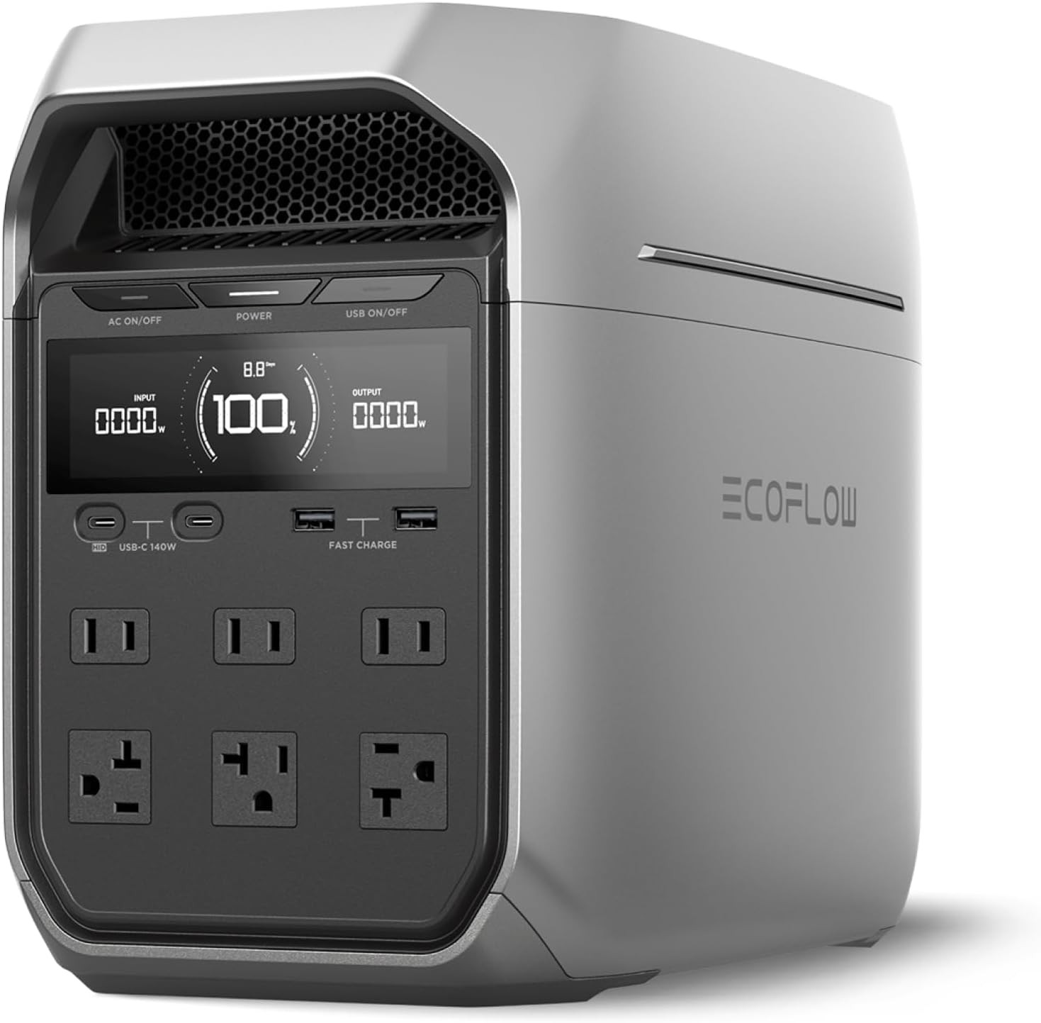 EF ECOFLOW Portable Power Station DELTA 3 Plus, 1024Wh Lifepo4 (LFP) Battery, 18