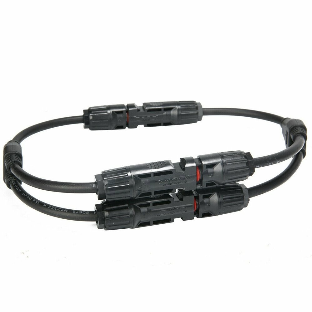 2x Y Branch Solar Panel Cable for FFM MMF PV Wire Connector T Splitter Tools 30A