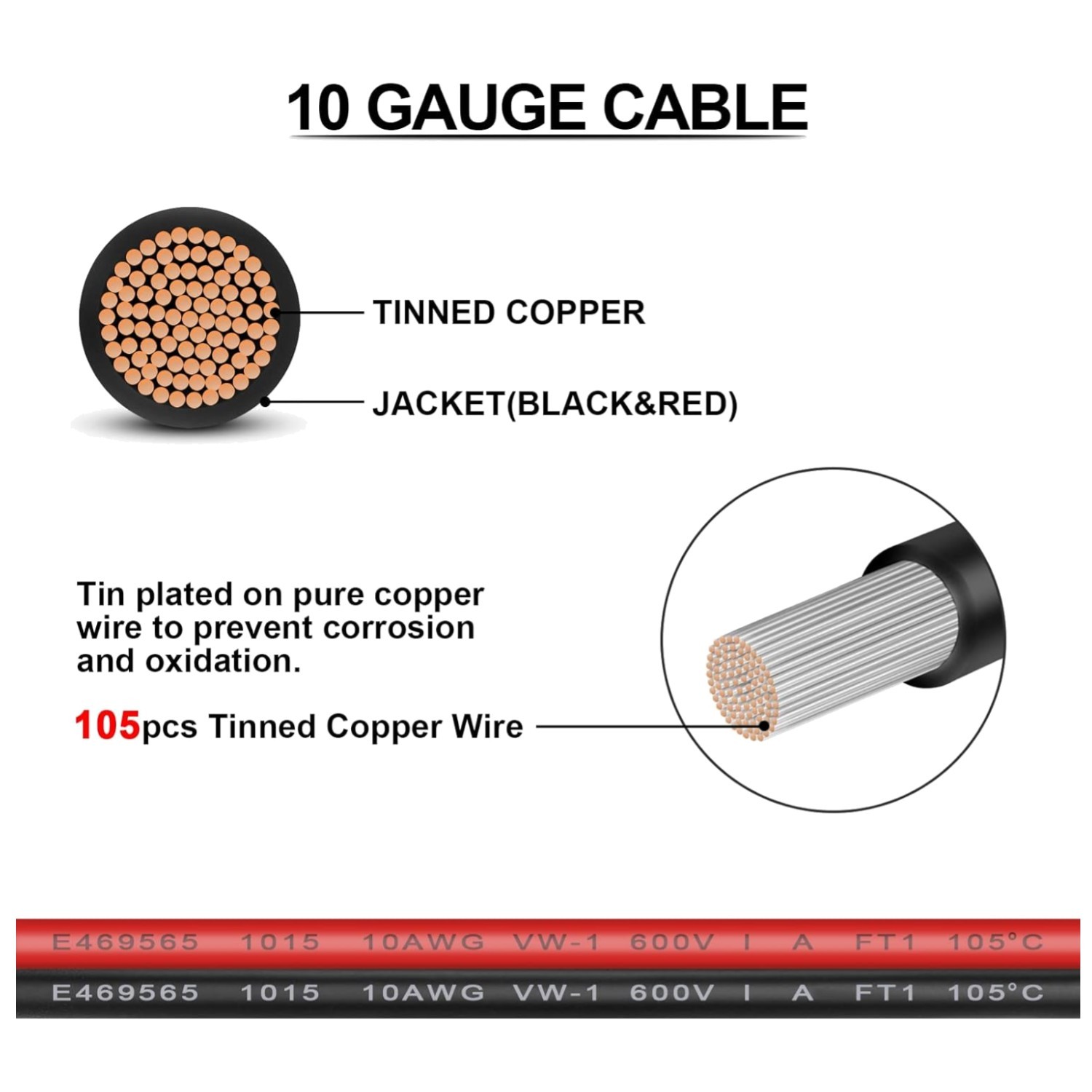 10AWG SAE Extension Cable with Polarity Reverse Adapter