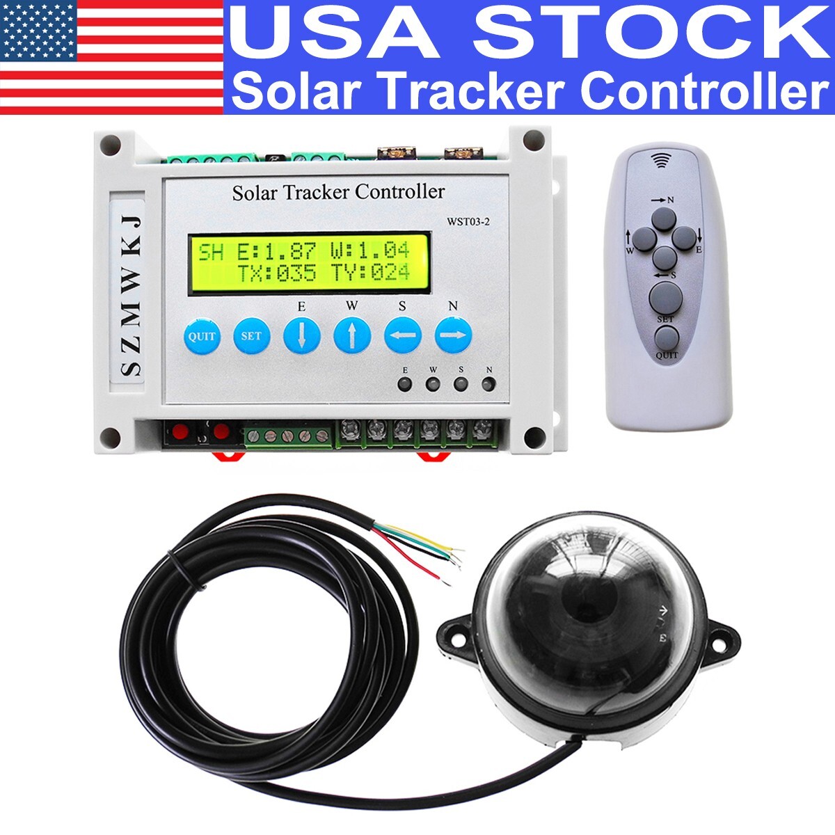 SZMWKJ Dual Axis Electronic Controller For Solar Panel Tracker Sunlight Tracking