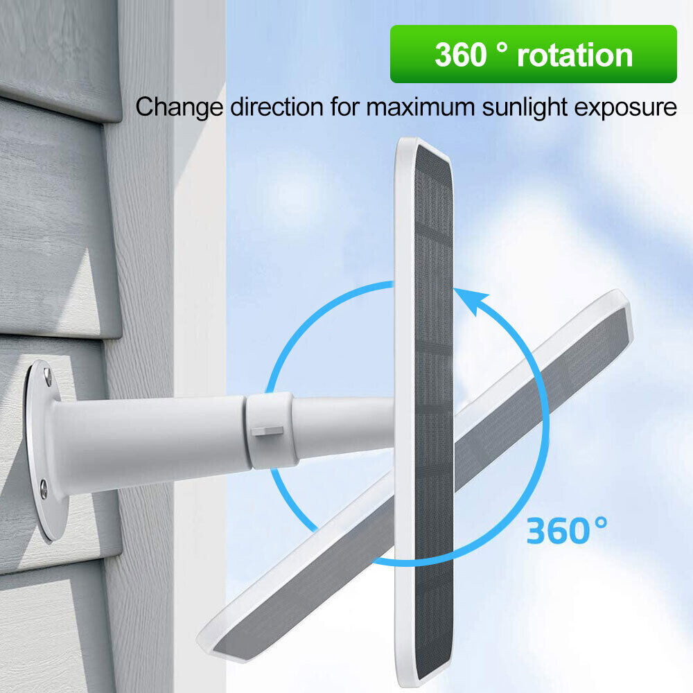 10W Solar Panel for Security Camera Light Stand USB Charging Waterproof Outdoor