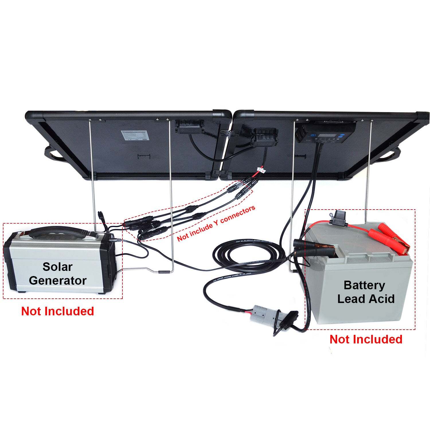 ACOPower Plk 120W Portable Solar Panel Kit, Lightweight Briefcase with 20A Charg
