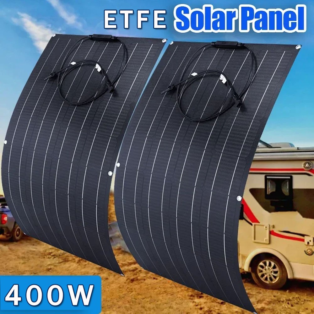 400W Mono Flexible Solar Panel 18V 12V Portable Power Charge Van Home RV Battery