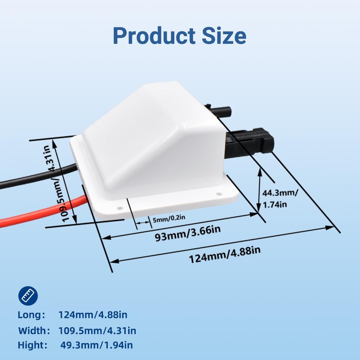 Solar Entry Gland, Dual Cable Entry Housing with 3.28ft 10AWG Solar Cable, IP…