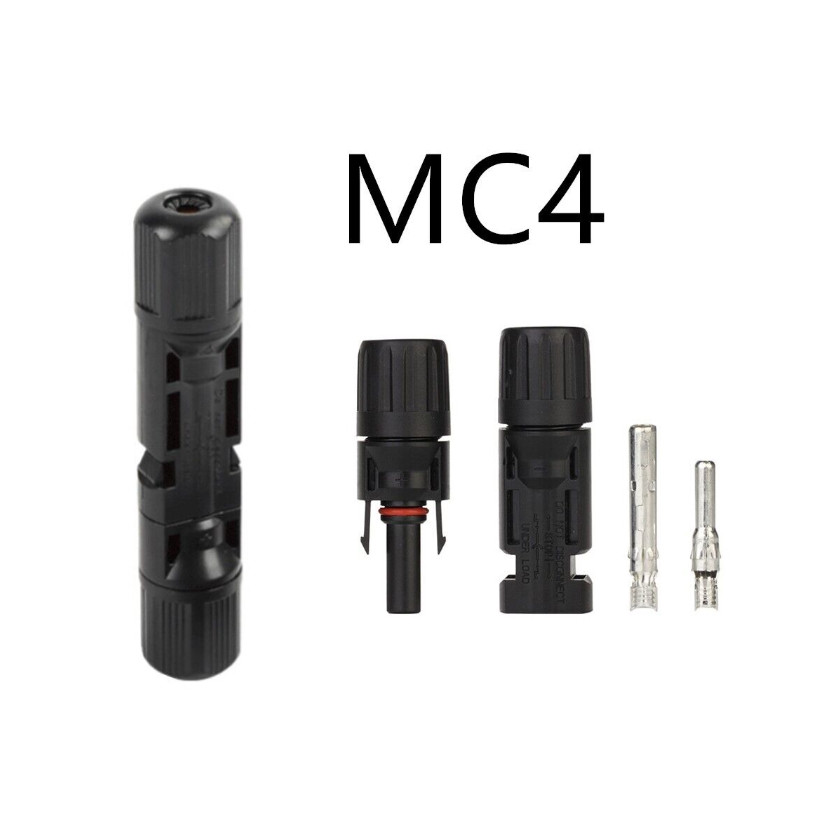 1 Pair MC4 Male Female Solar Wire PV Photovoltaic Connectors Cable Coupler M/F