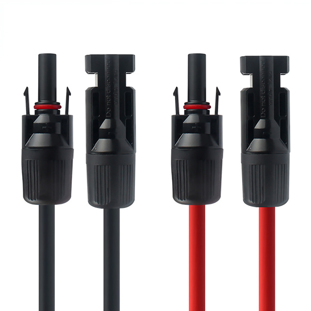 10AWG Black+Red Solar Panel Extension Cable 3.3FT-50FT Female & Male Connectors