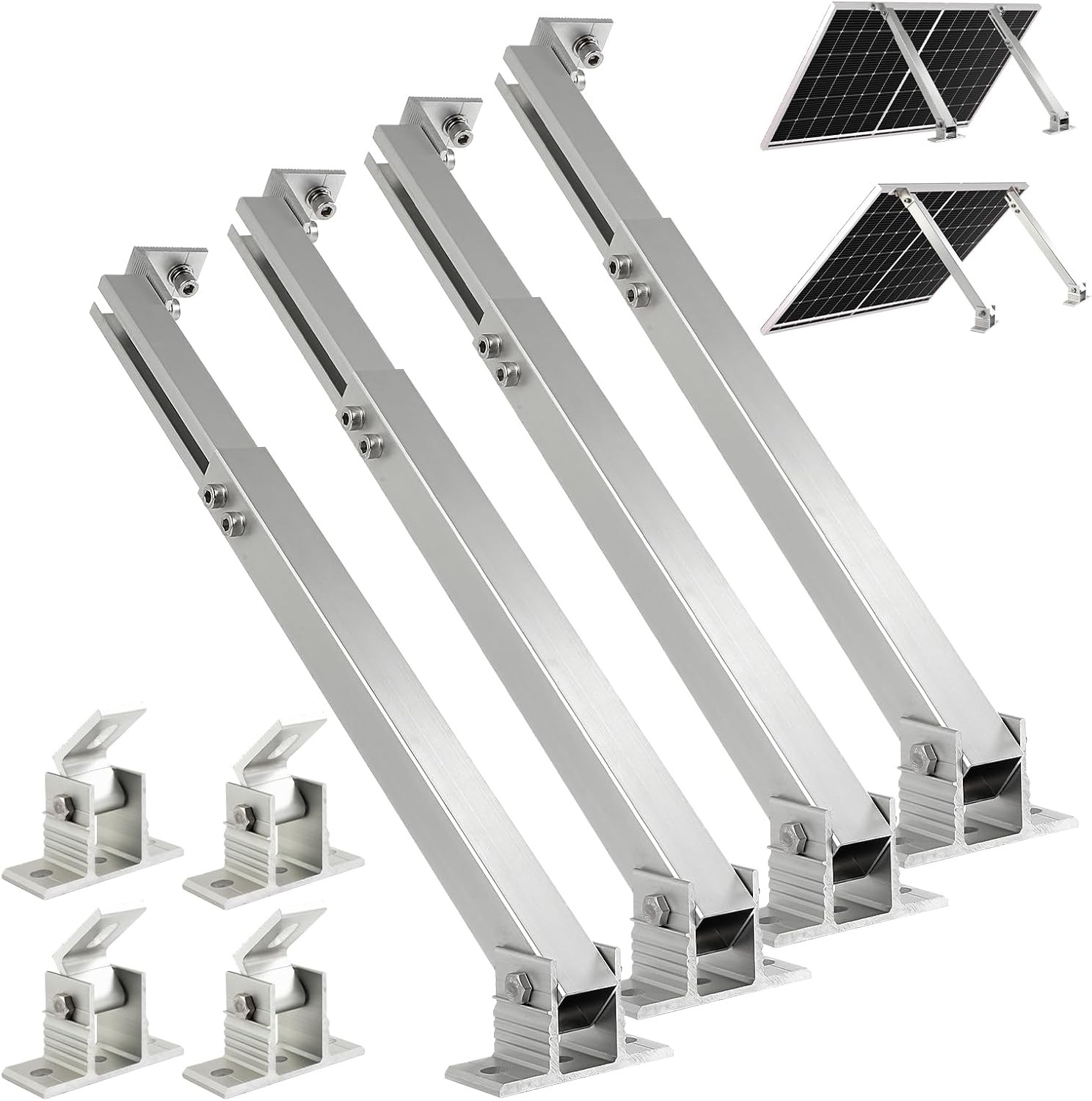 Solar Panel Mounting Brackets, 2 Sets Adjustable Solar Panel Tilt Mount Brackets