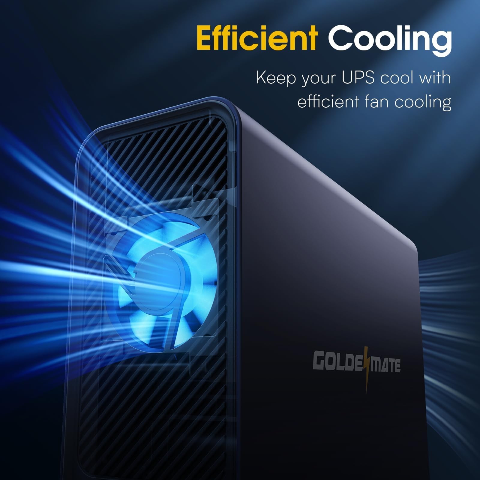 GOLDENMATE 1000VA/800W Lithium UPS Battery Backup & Surge Protector, Backup B…