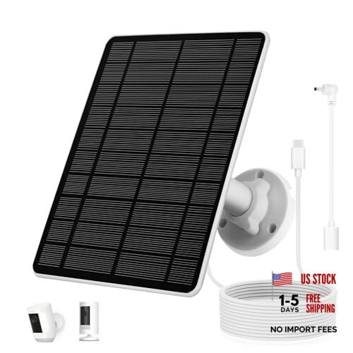 Solar Panel for Ring Camera, Compatible with Spotlight Cam/Pro/Plus two type c