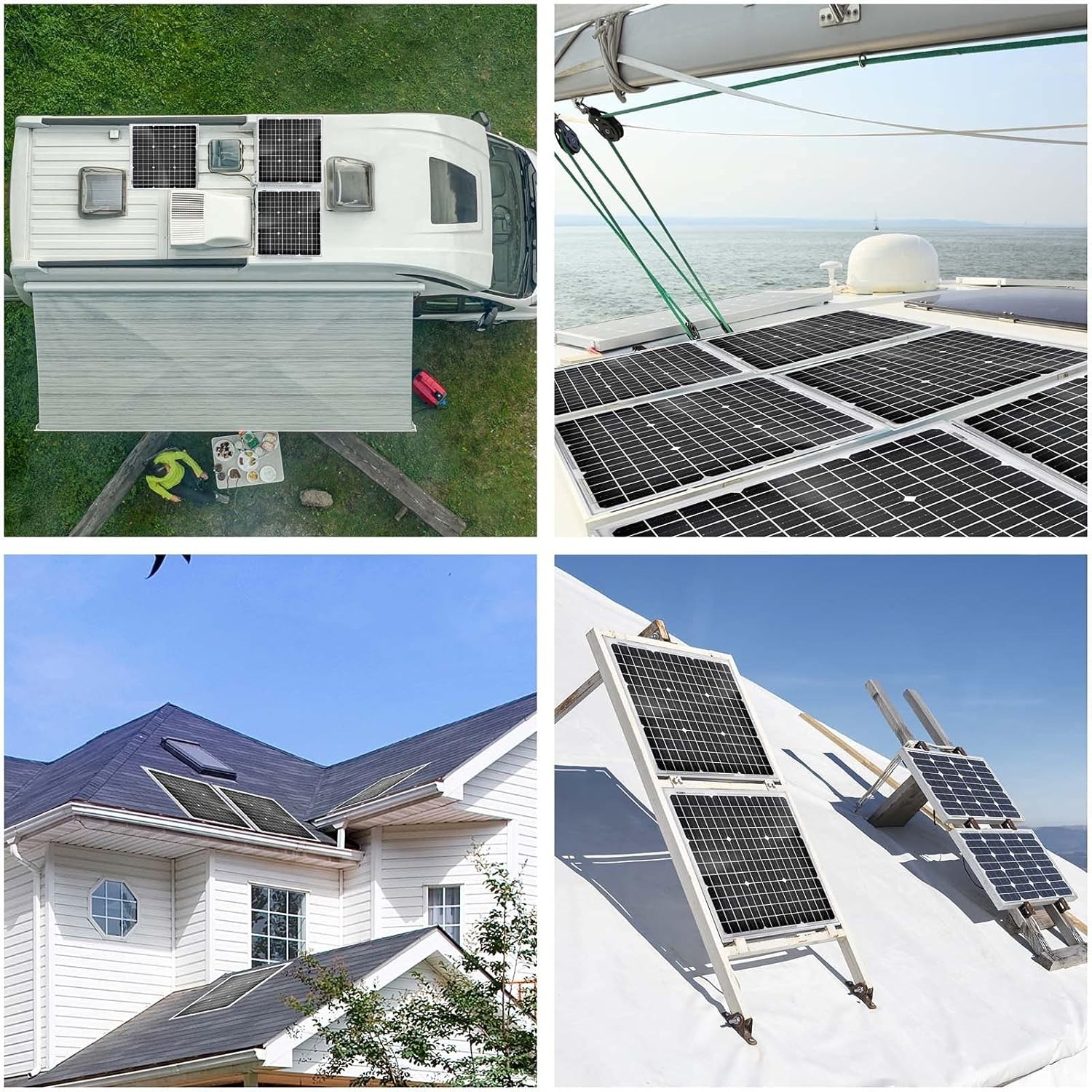 Weatherproof 50W Solar Panel with 30A Controller for Home and Outdoor Adventures