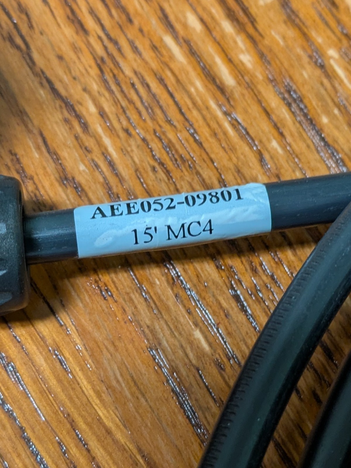 15 FT 10 AWG Solar PV Wire 1500V / Black Extension Cable with MC4 Connectors