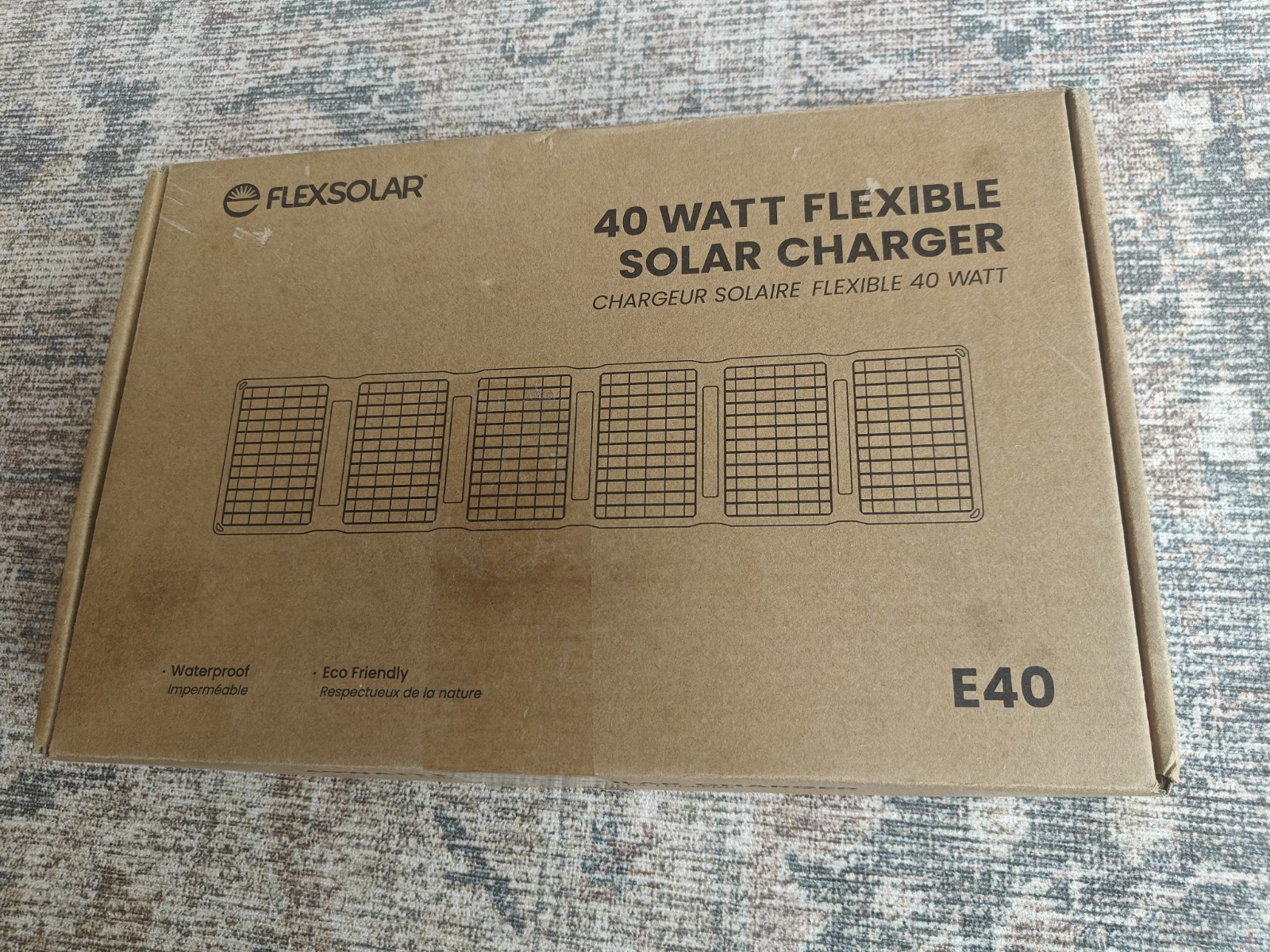 FlexSolar 40W Foldable Solar Panel Charger w/USB-C & USB-A Outputs Waterproof