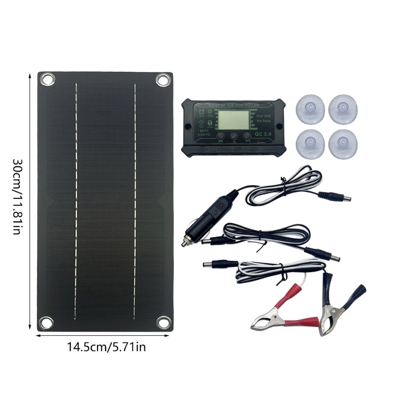 600W 100A Solar Panel with Wire Dripping Glues Plate Power Accessories Easy Use
