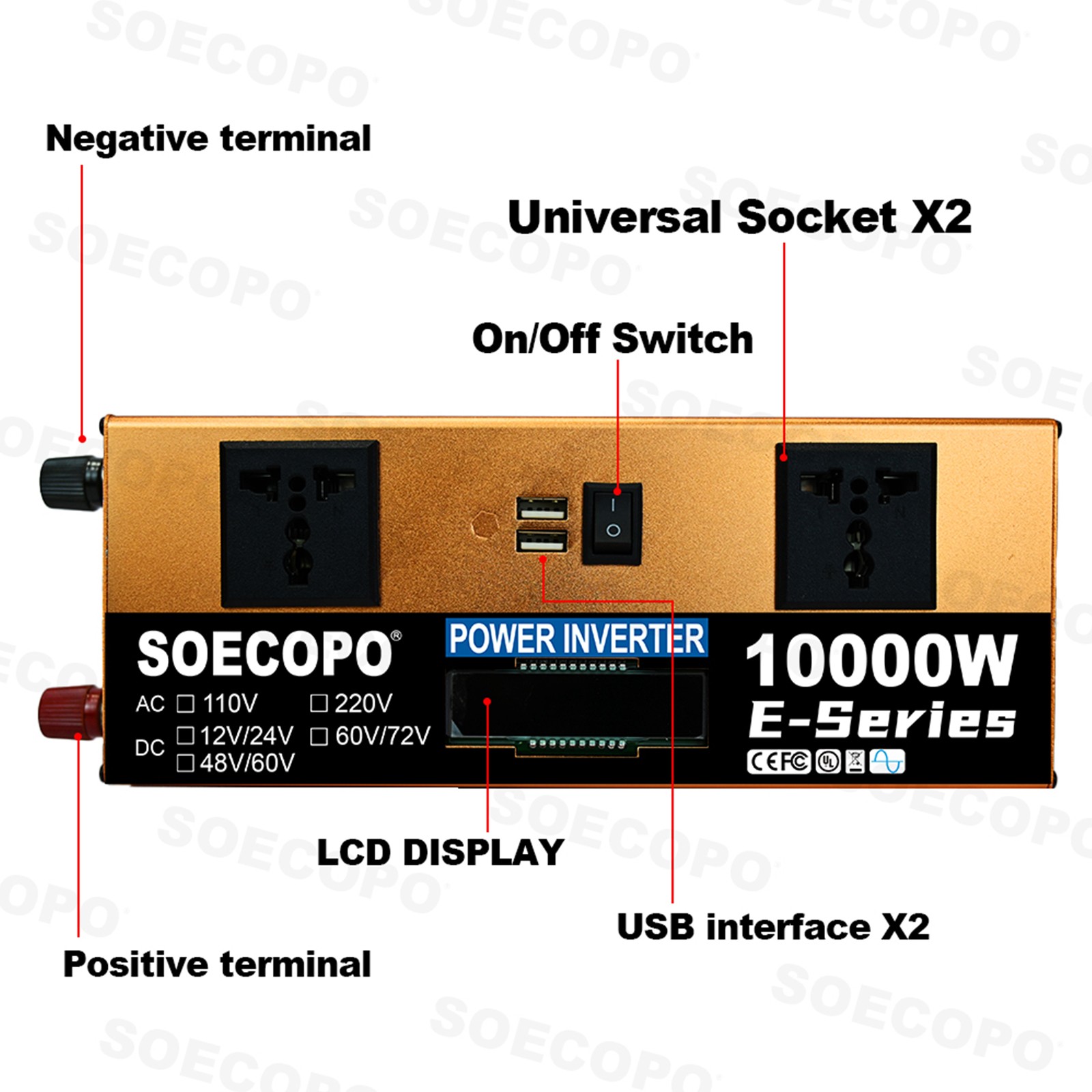 10000W Inverter 800WSolar Panel Solar Power Generator 100A Home 110V Grid System