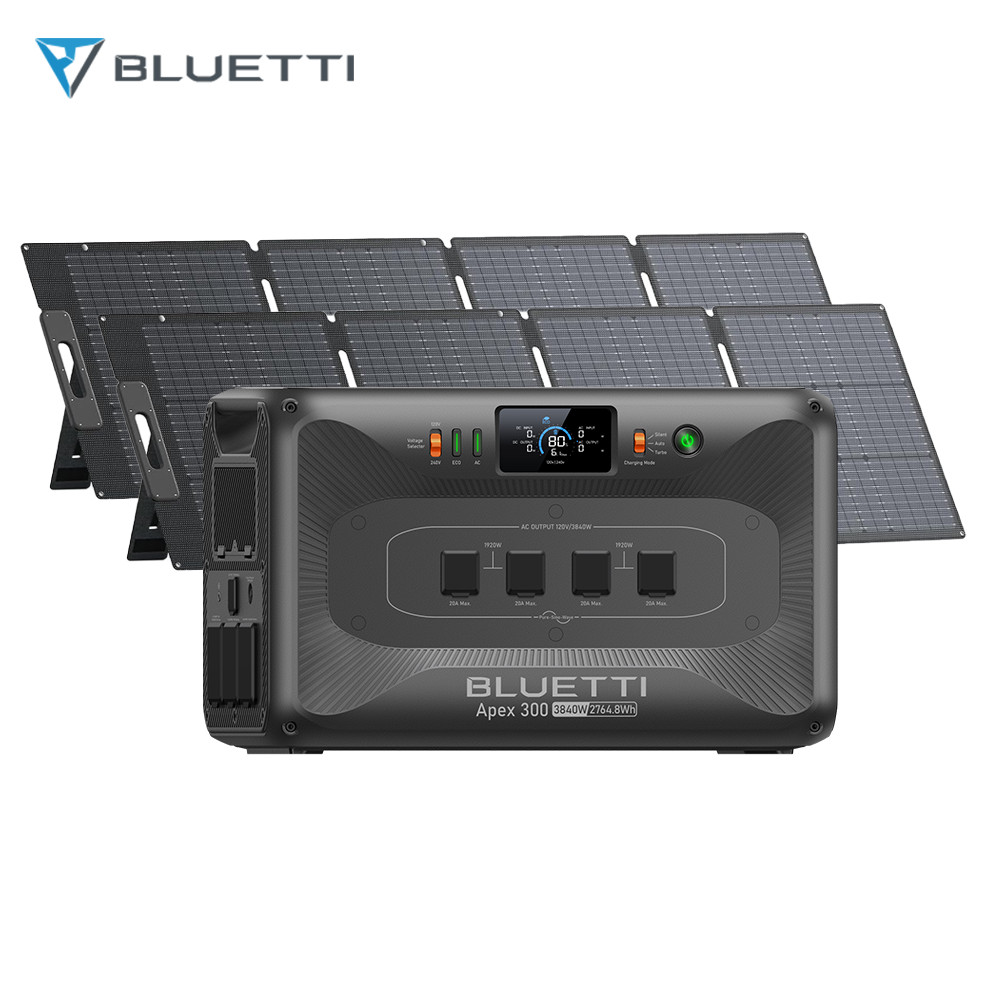 BLUETTI Apex 300 2764Wh Portable Power Station+2*200W Solar Panel Combo