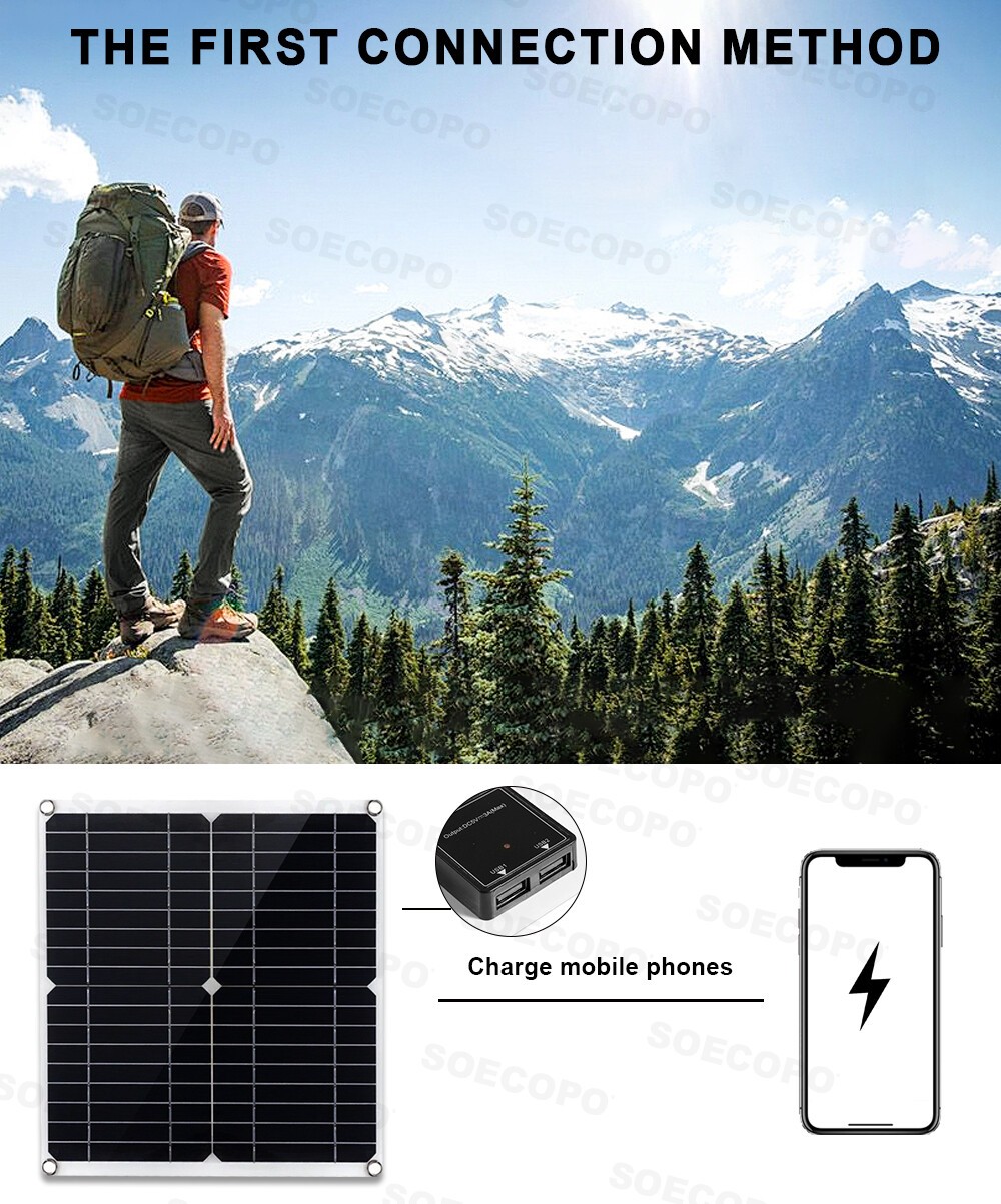 6000W 110V 100A Solar Panel Kit Complete Solar Power Generator Home Grid Systead