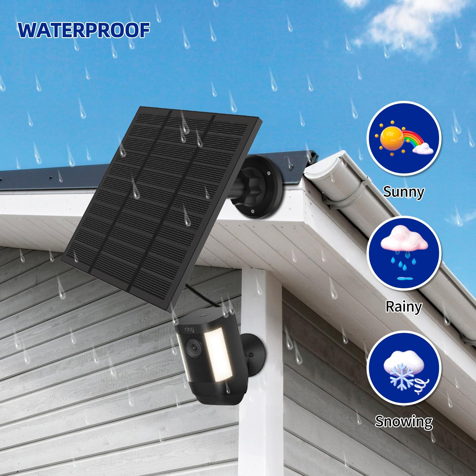 for Ring Solar Panel Outdoor Cam Plus,Stick Up Cam Pro, Outdoor Cam (Stick Up…