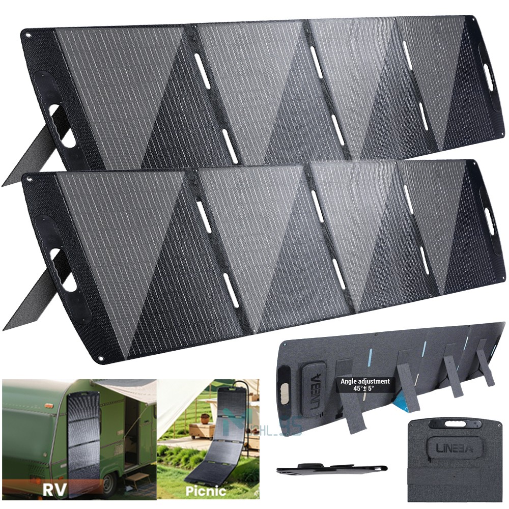 Bifacial Portable Solar Panel 400 200 100 watt for Power Station Solar Charger