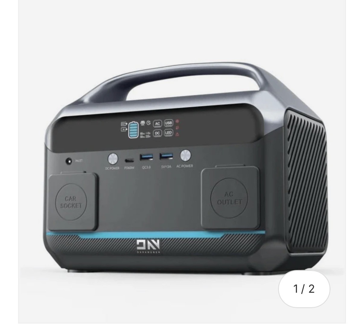 DaranEner 600W/299Wh Portable Power Station Solar Generator Travel Camping Z0F3