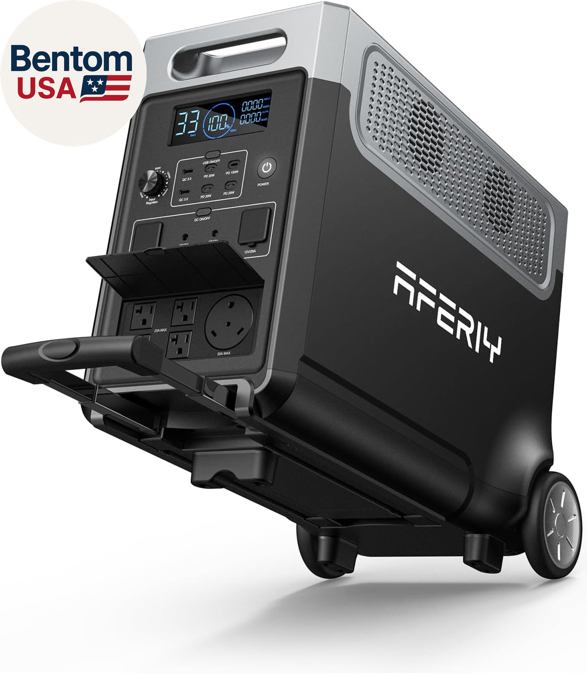3840Wh Portable Power Station,120V AC Outlets X 5,2.5H Fast Charge,3600W Lifepo4