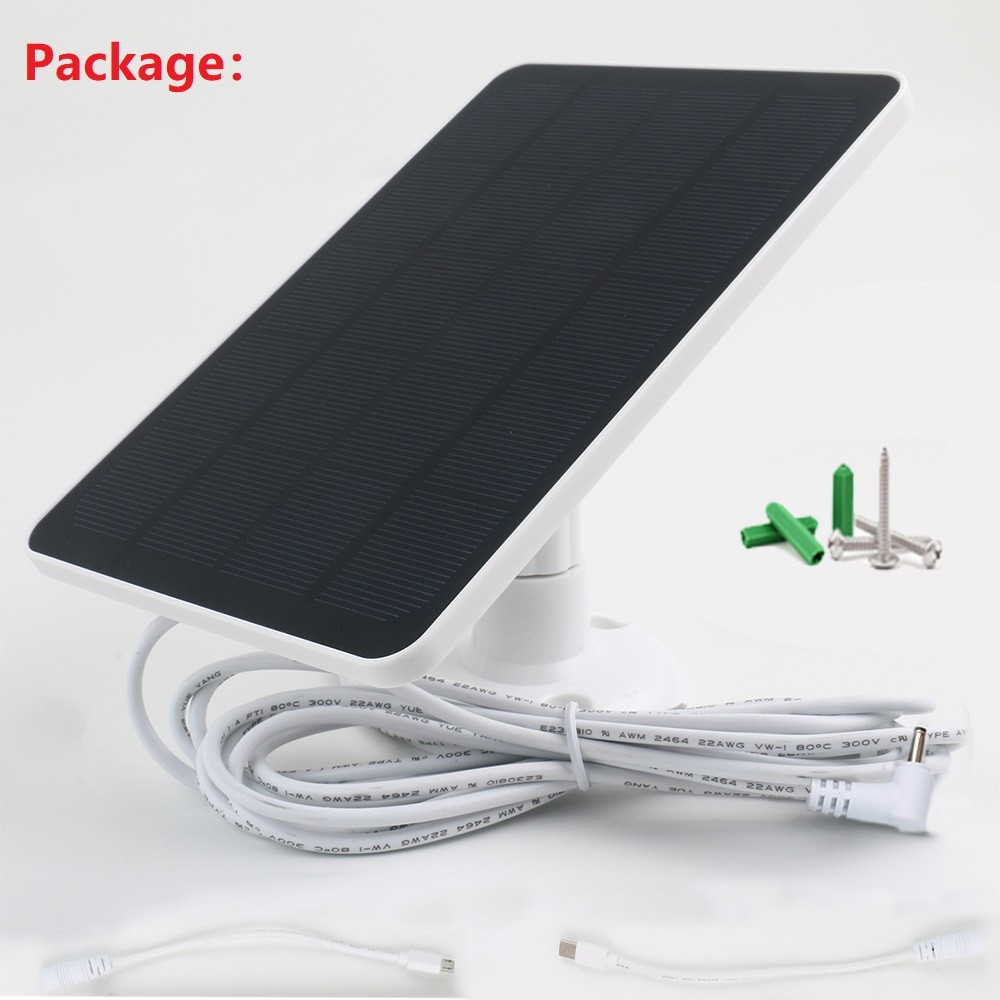 Solar Panel 4W Kit for Ring Spotlight Camera/Ring Stick Up Indoor/Outdoor Camera