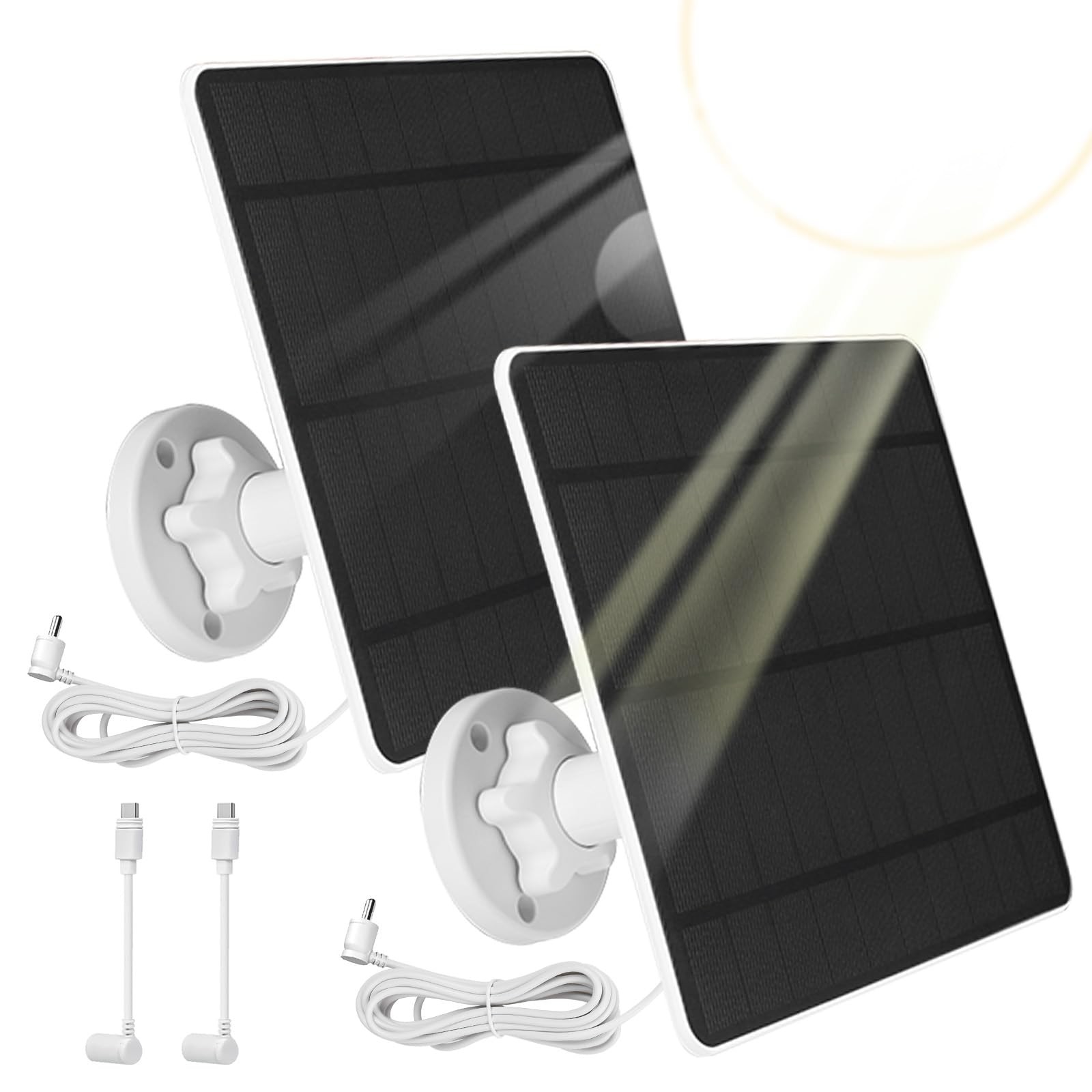 Solar Panel for Ring Camera 2 Pack, 5W Solar Panel Charger Compatible with Ri…