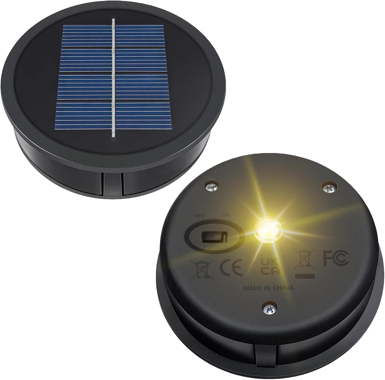 AA 600mAh Solar Lights Replacement Top Parts, Solar Panel for Outdoor Garden …