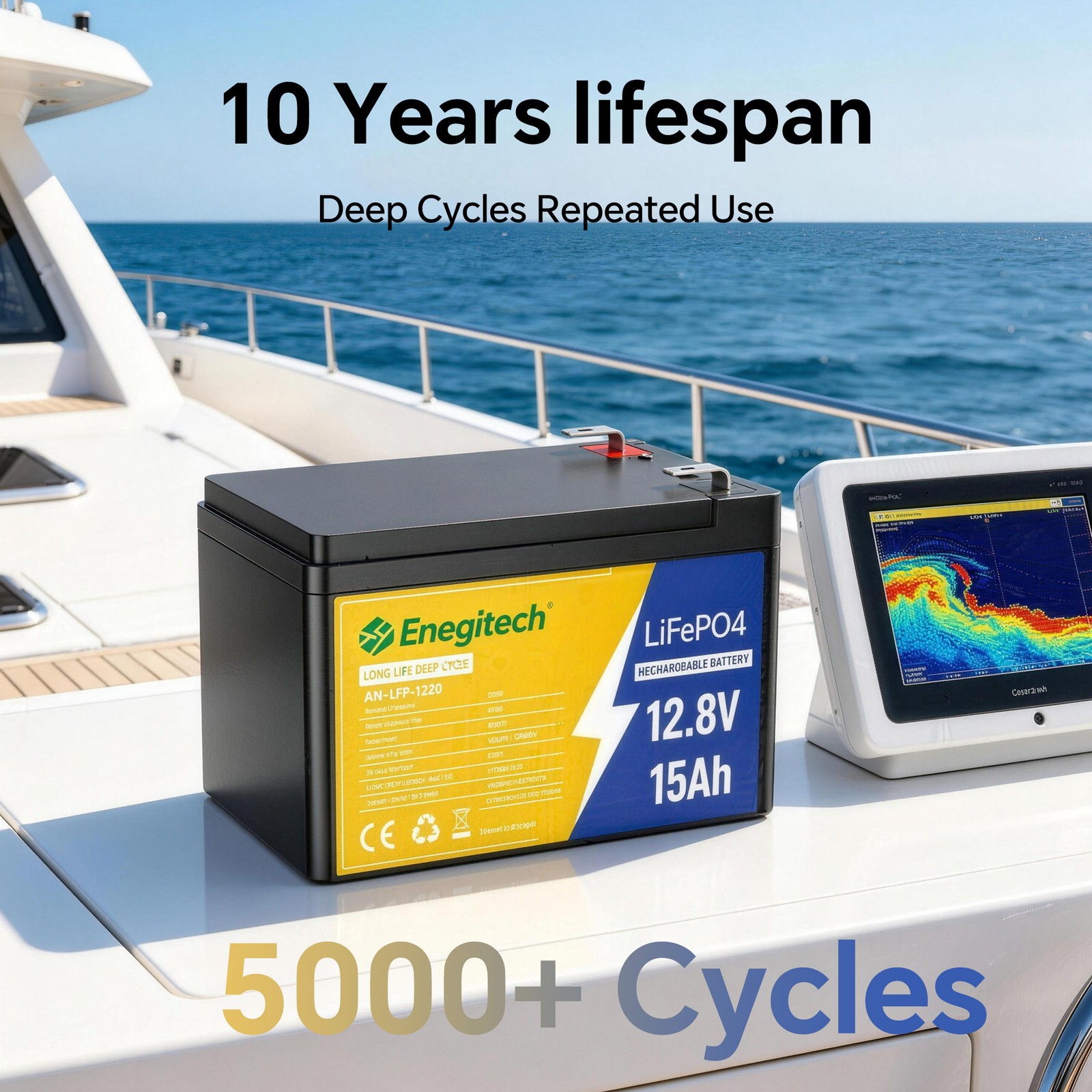 LiFePO4 Lithium Battery 50A 55Ah 12V BMS Deep Cycles for Trolling Motor Solar