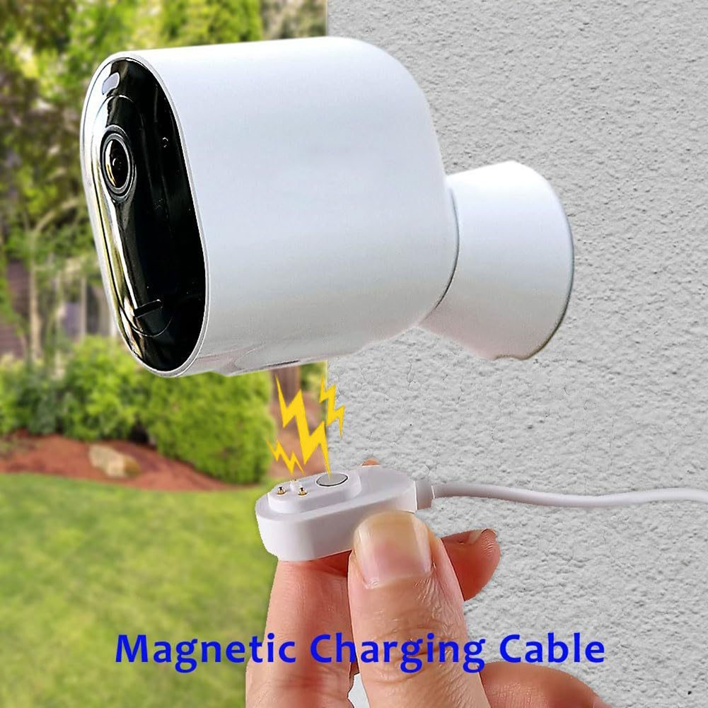 Simplified Setup with Waterproof Magnetic Power Cable for Arlo Systems White