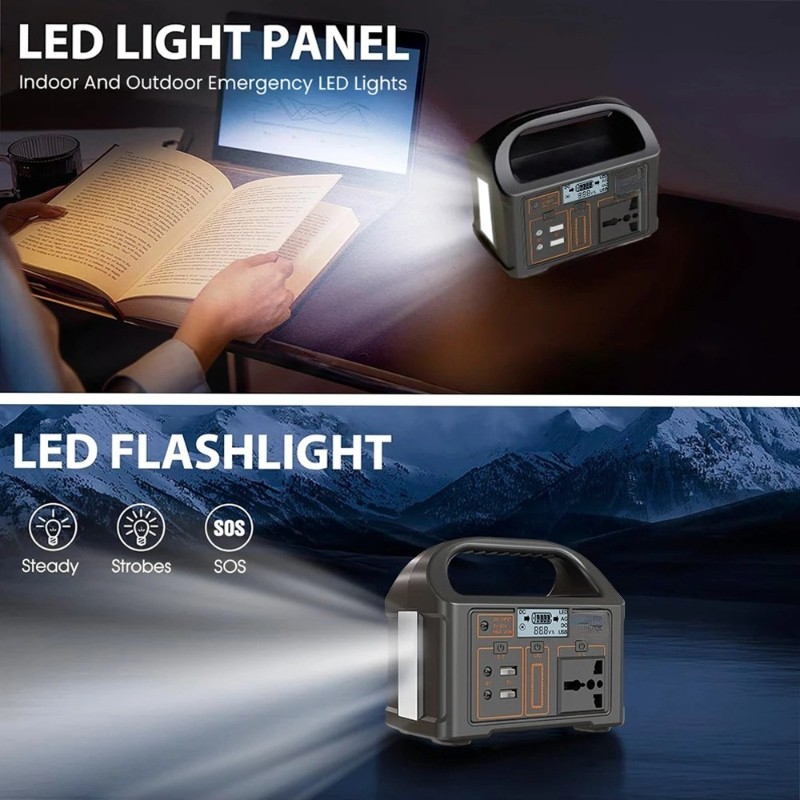100W Portable Power Station 24000mAh Solar Generator 110V/220V AC USB Camping US