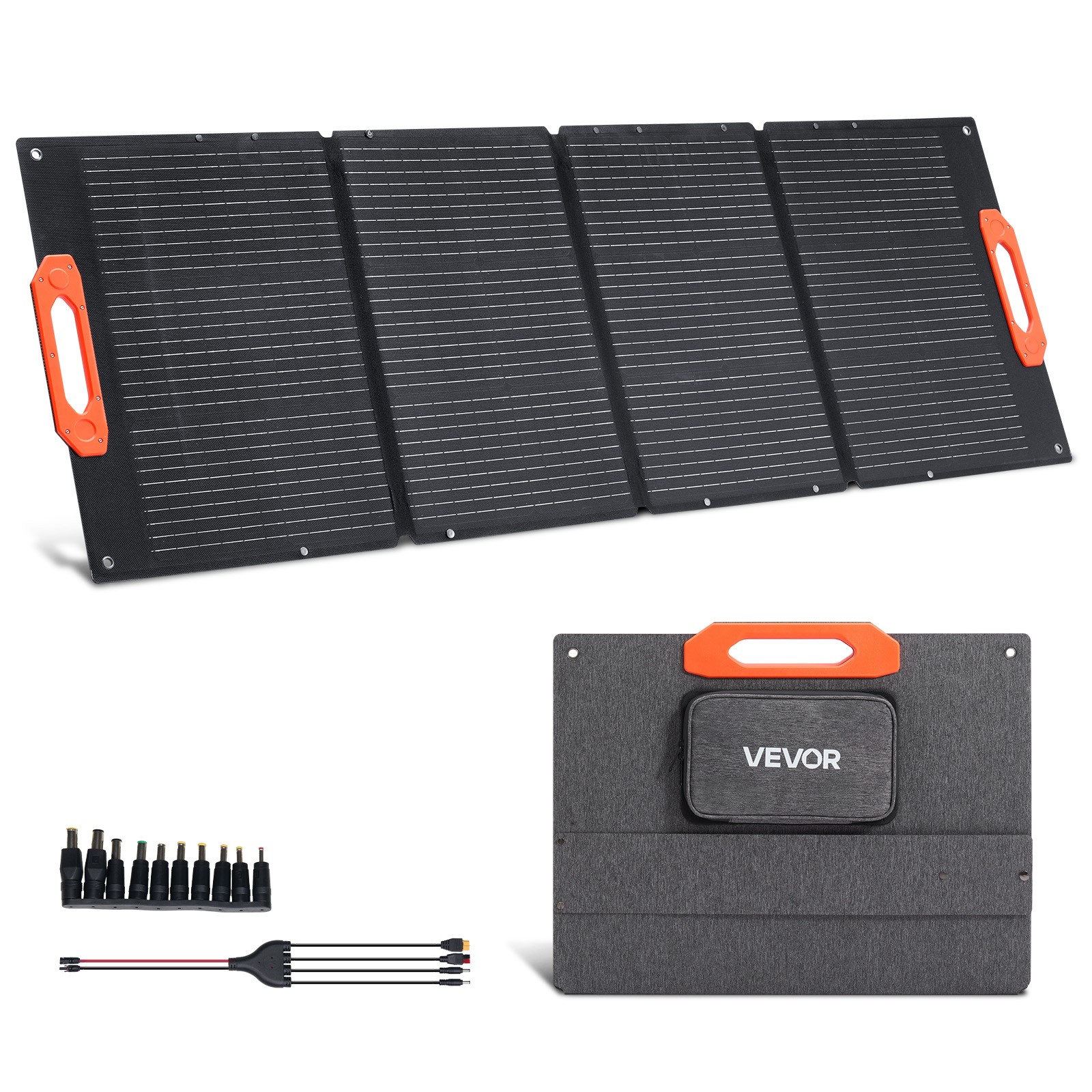 VEVOR 150W Foldable Monocrystalline Solar Panel Portable ETFE Mono Solar Charger