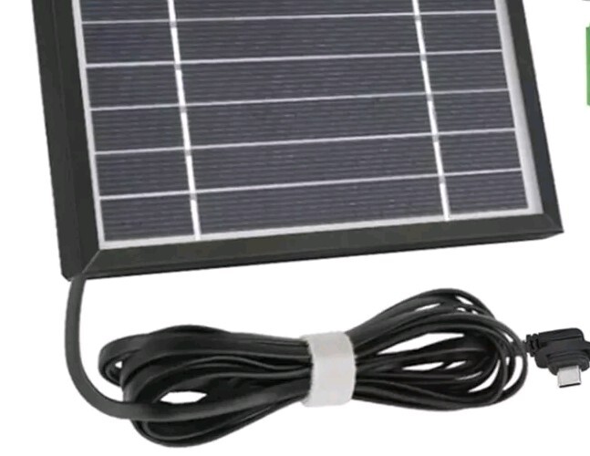 iTODOS Solar Panel w 90° USB-C for Blink XT & Blink XT2 & Other Makes & Models