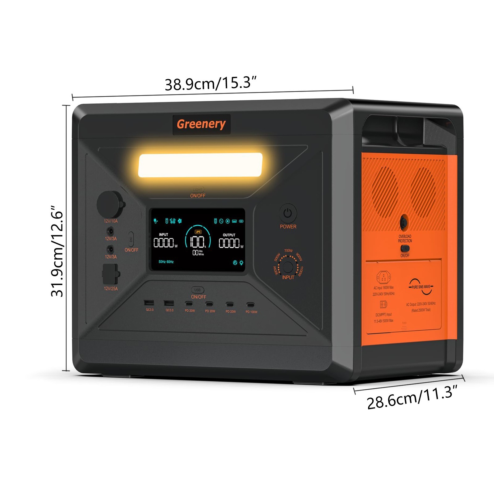 SolarPlay 96/2160/2304 Portabel Power Station Backup for Outdoor, RV, Camping
