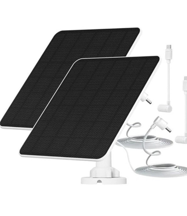 2 Pack – Solar Panel for Ring Camera, Compatible with Ring Spotlight Cam Plus/Pr