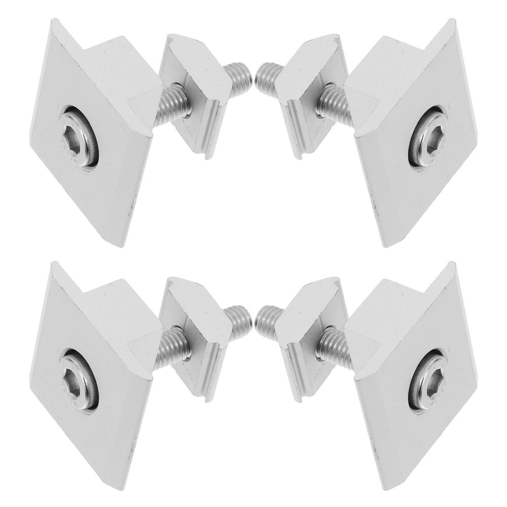 4 Pcs Solar Panel Install Hardware Mid Clamps Brackets Rv Mounts