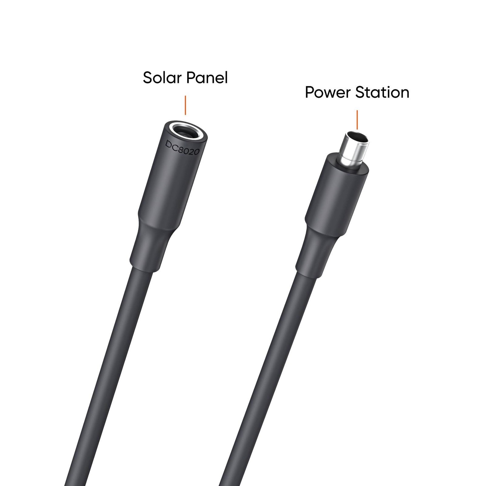 Jackery DC Extension Cable for Solar Panel 16.4 16.4-feet power cable, Black