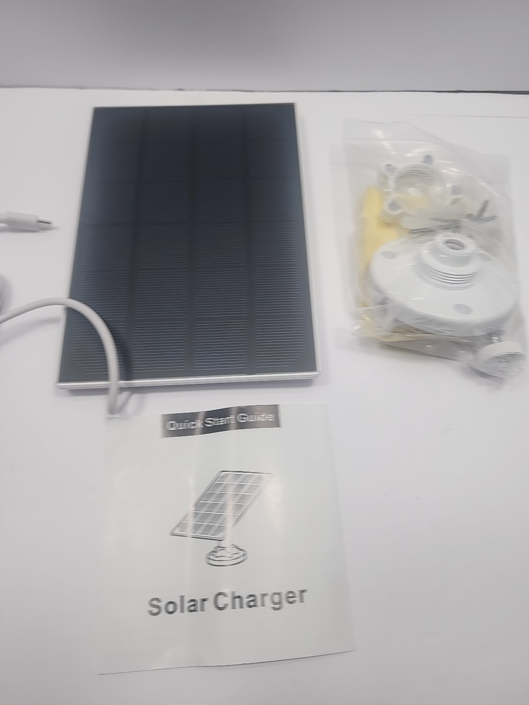 NETVUE 3W Solar Panel, Type-C Charger, Waterproof, Lite White,