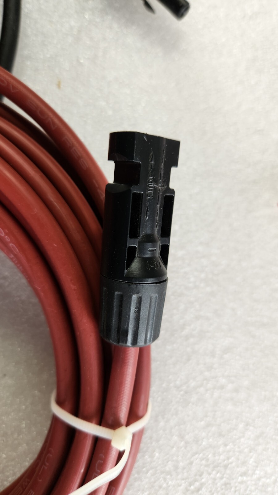 10 AWG Solar Panel Extension Cable PV Wire Solar Connectors Pair Black/Red 25 FT