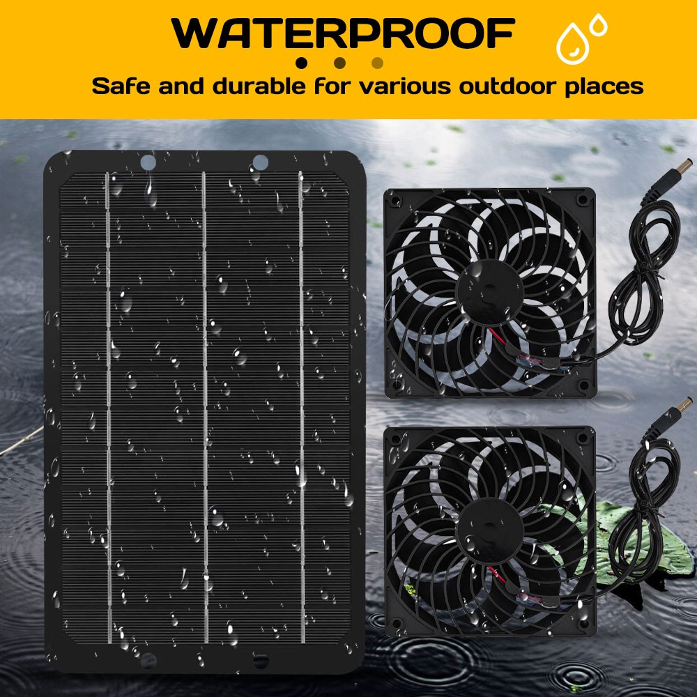 30W Solar Powered Fan for Shed,Chicken Coop,Greenhouse Waterproof Exhaust Fan us
