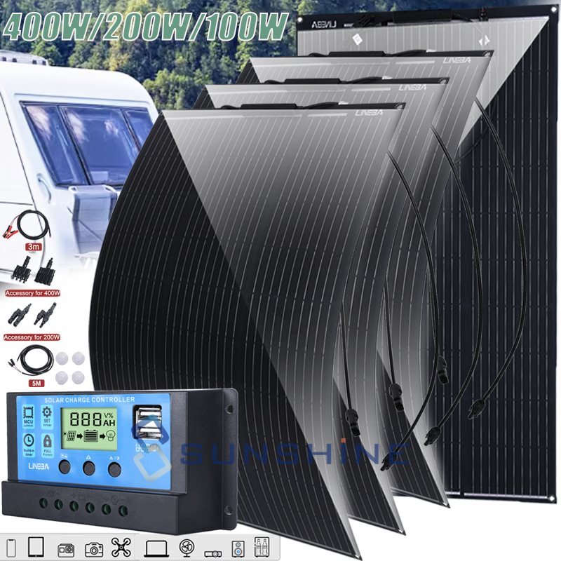 Mini Power Station Solar Generator Panel Power Bank USB Outlet Camping Hiking