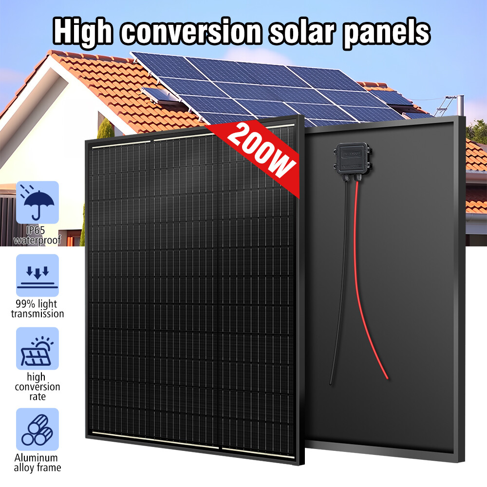 120W 200W Watt 18V Solar Panel Mono Cell Camping Home Off Grid Roof Car RV Boat