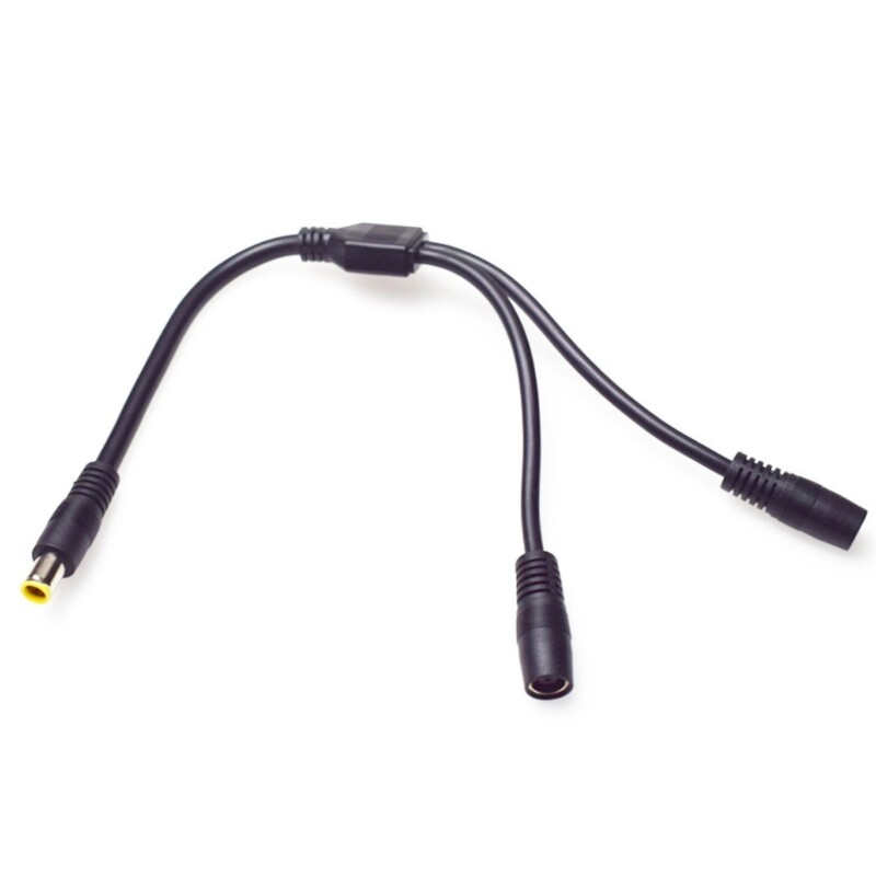 Double Input Solar Charging Cable, DC7909 Male to 2 Female Connection Line