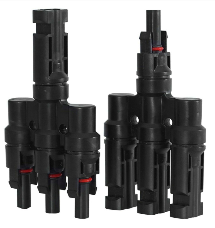 3 Way Solar Panel T Branch Cable Connection Adapter Coupler Connector Waterproof