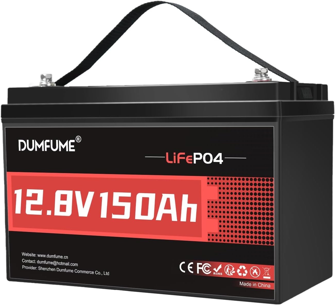 12V 150Ah LiFePO4 Lithium Battery 100A BMS, 1920Wh 8000+ Cycle for RVs Off-Grid