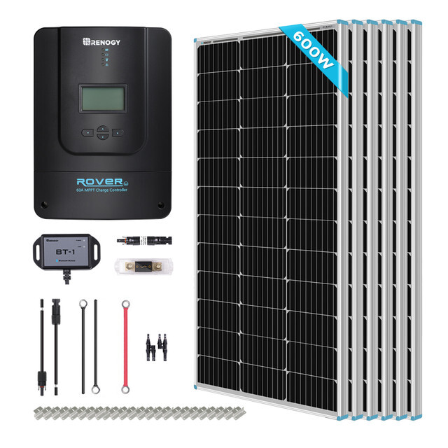 Renogy 600W 12V Solar Premium Kit W/ 60A MPPT Charge Controller Off-Grid Home